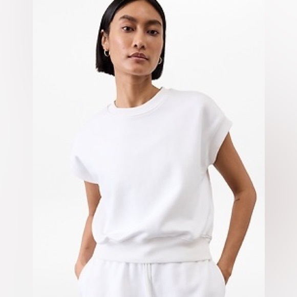 Athleta Tops - NWT ATHLETA HEAVYWEIGHT TERRY WHITE DOLMAN TOP SZ L